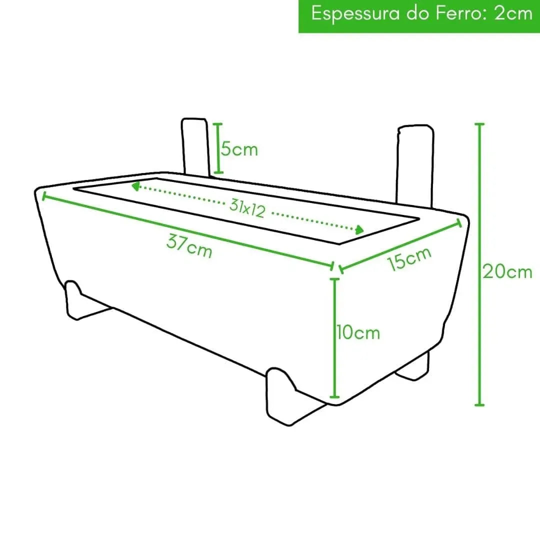 Suporte Jardim Vertical com Jardineira