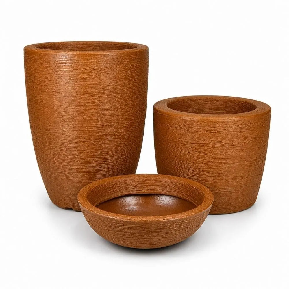 Kit 3 Vasos Texturizados Pequenos