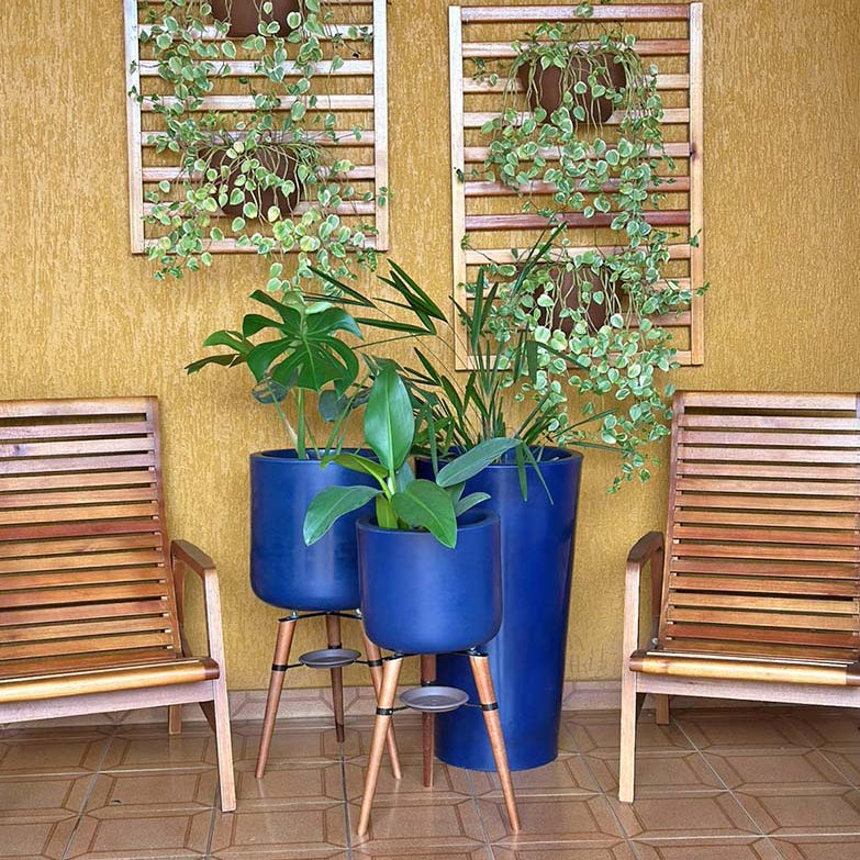 3 Vasos de Luxo Para Planta Decoração Externa Sacada Varanda