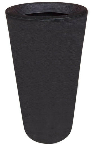 Kit Vaso Damasco Texturizado + Suporte com rodinhas