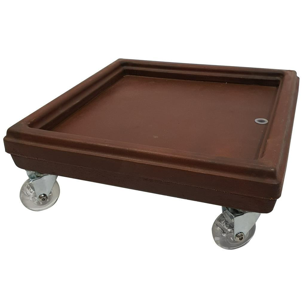 Prato Quadrado com Reservatório e Rodas - Anti dengue