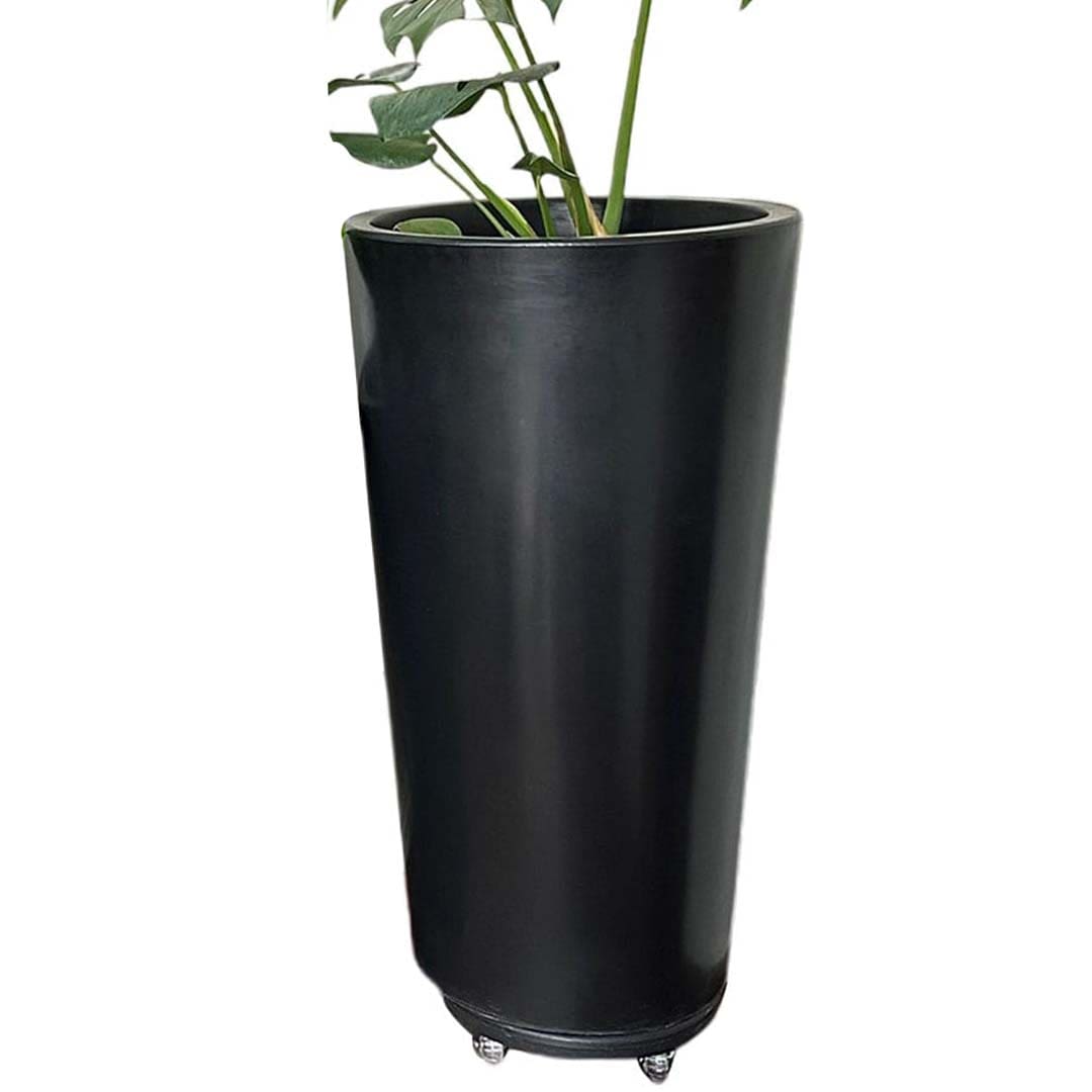 Kit Vaso Damasco Brilhante + Suporte com Rodinhas