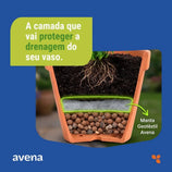 Manta Geotêxtil Drenagem Proteção Vaso Jardim 1m² Avena