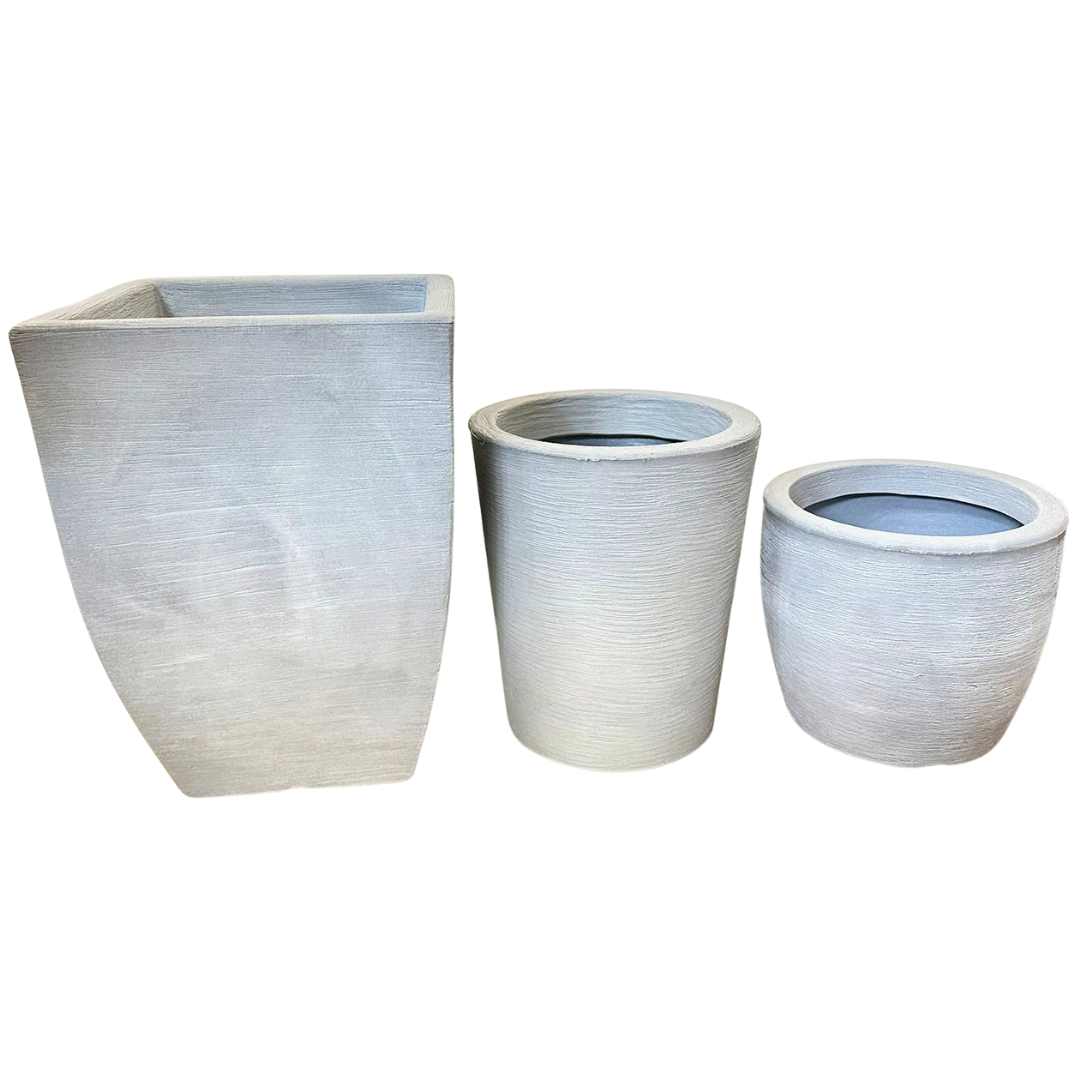 Kit 3 Vasos Texturizados Médios