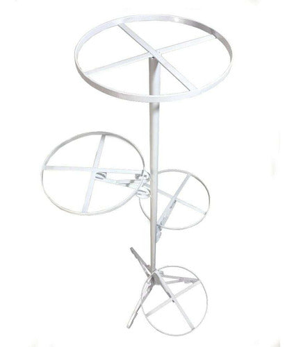 Suporte de Chão em Ferro para 4 Vasos 60x140cm