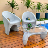 Kit Mesa de Centro com Champanheira + 2 Cadeiras Ipanema