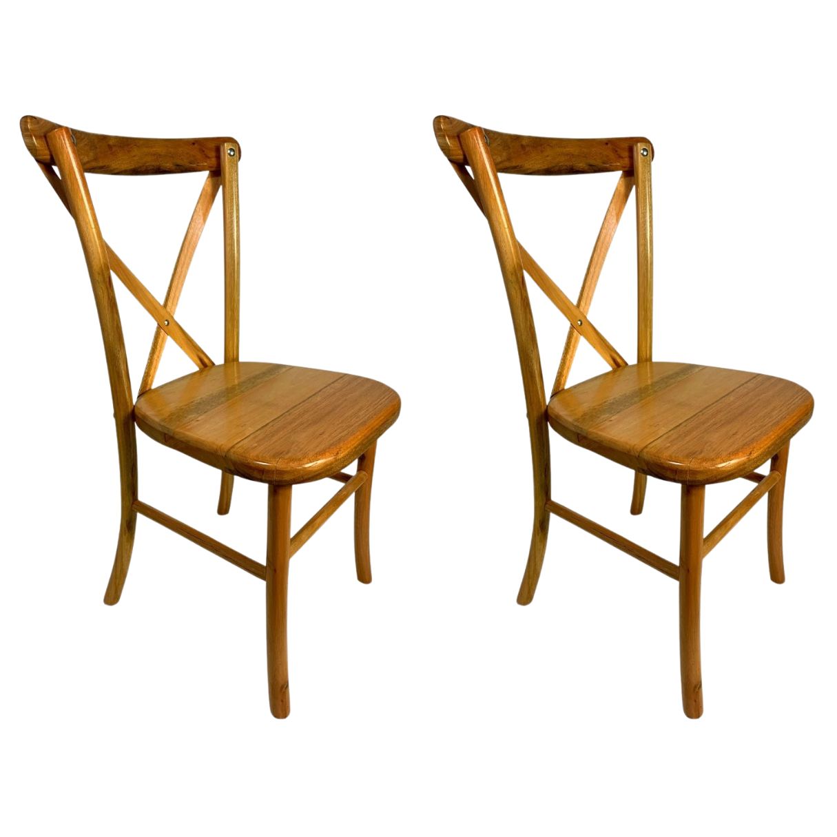 2 Cadeiras Sala de Jantar Paris de Madeira Eucalipto Katrina