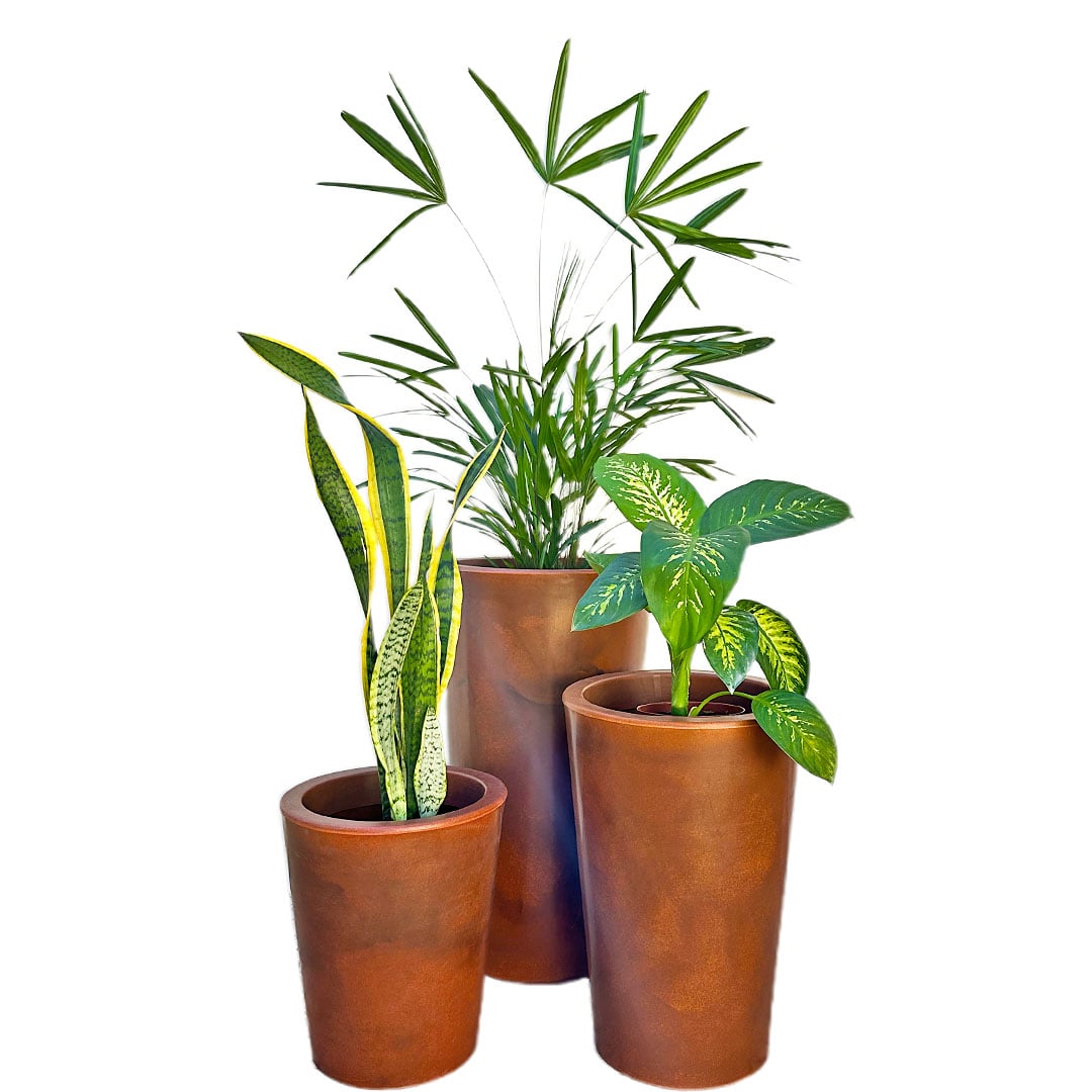 Kit 3 Vasos Damasco Brilhantes