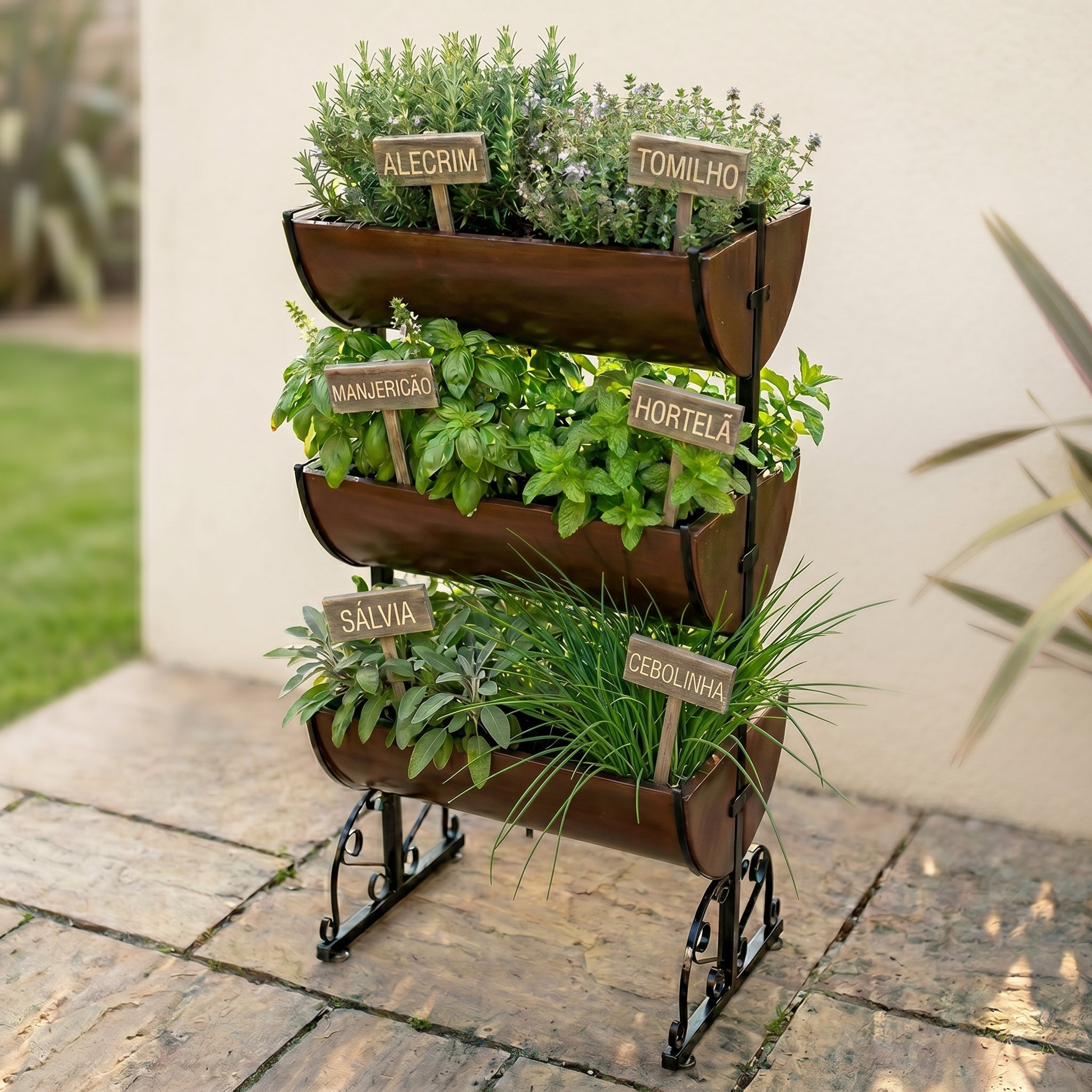 Horta Vertical com 6 Jardineiras