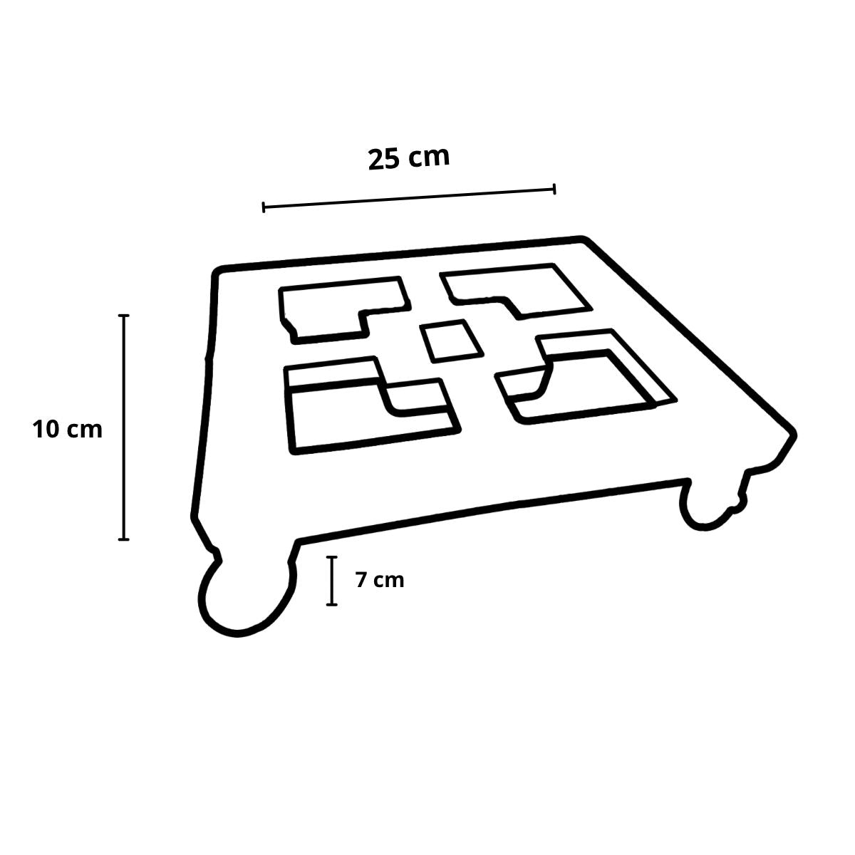 Suporte com Rodas de Silicone para Vasos Quadrados