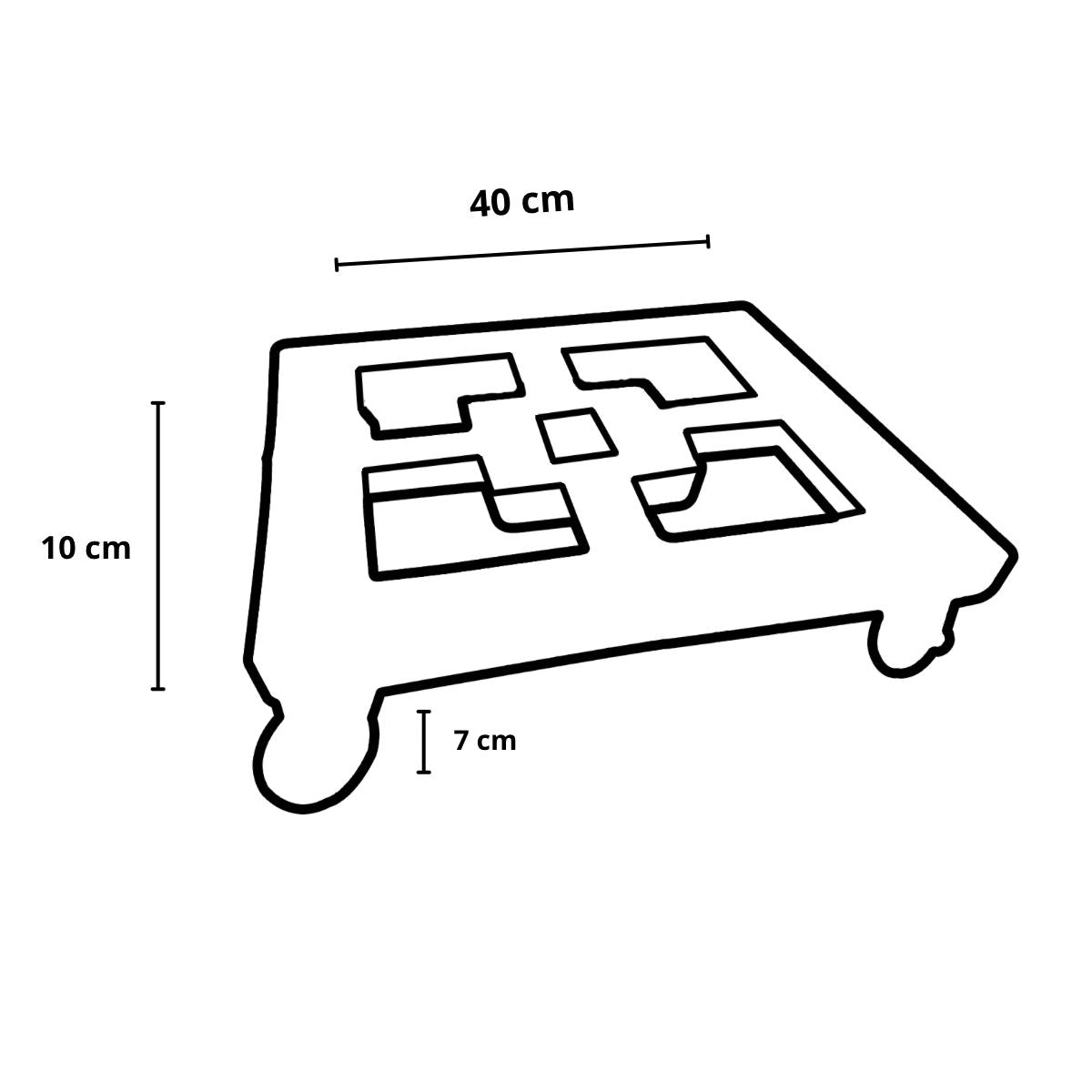 Suporte com Rodas de Silicone para Vasos Quadrados