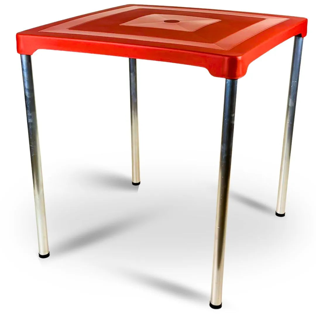 Mesa Quadrada Desmontável com Pé em Alumínio