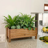 Jardineira de Madeira Ripada 50x16cm