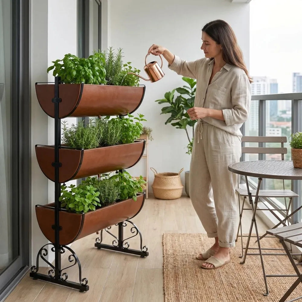 Horta Vertical com 6 Jardineiras