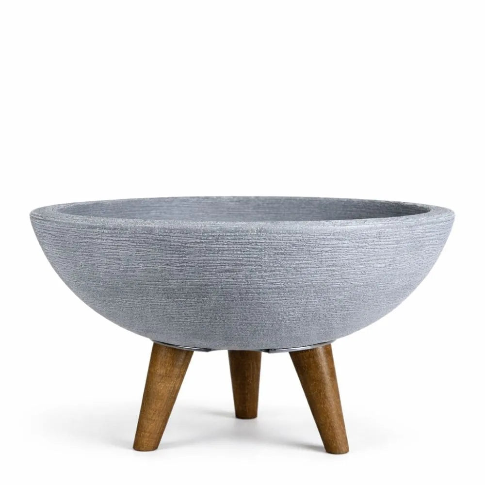 Vaso Bacia com Tripé de Madeira