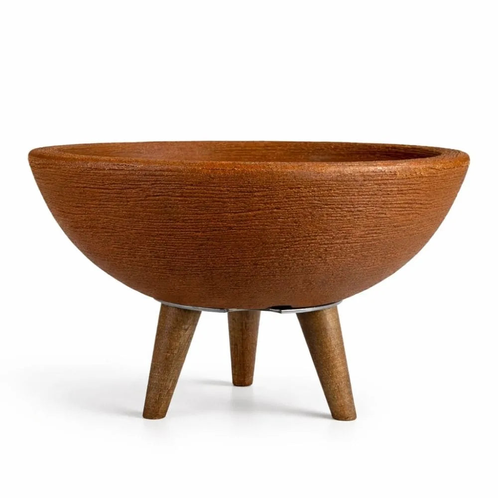 Vaso Bacia com Tripé de Madeira