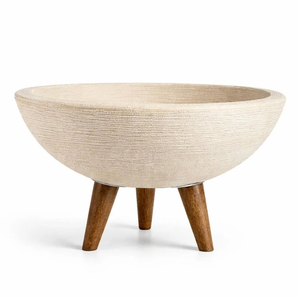 Vaso Bacia com Tripé de Madeira