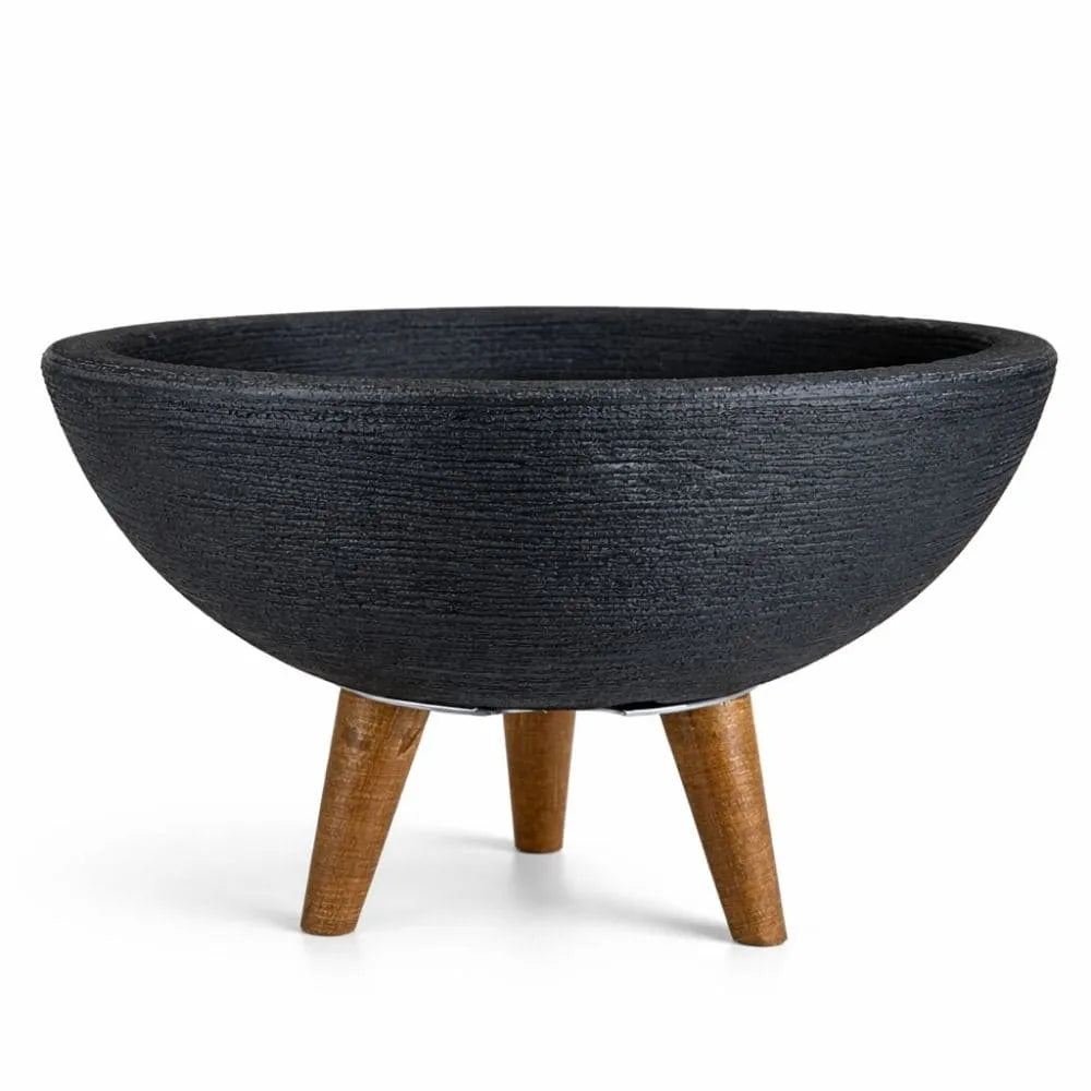 Vaso Bacia com Tripé de Madeira