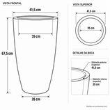 Vaso Pequim em Polietileno 68x42cm