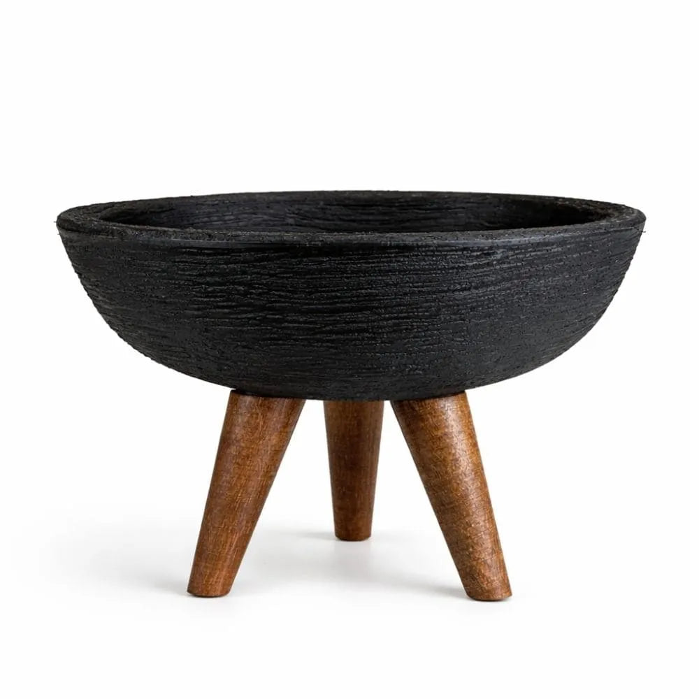 Vaso Bacia com Tripé de Madeira