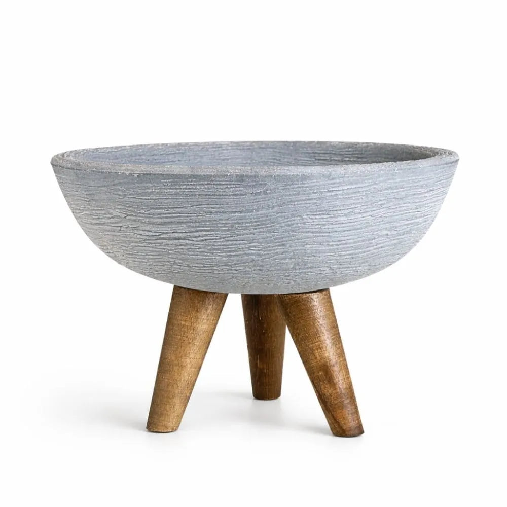 Vaso Bacia com Tripé de Madeira