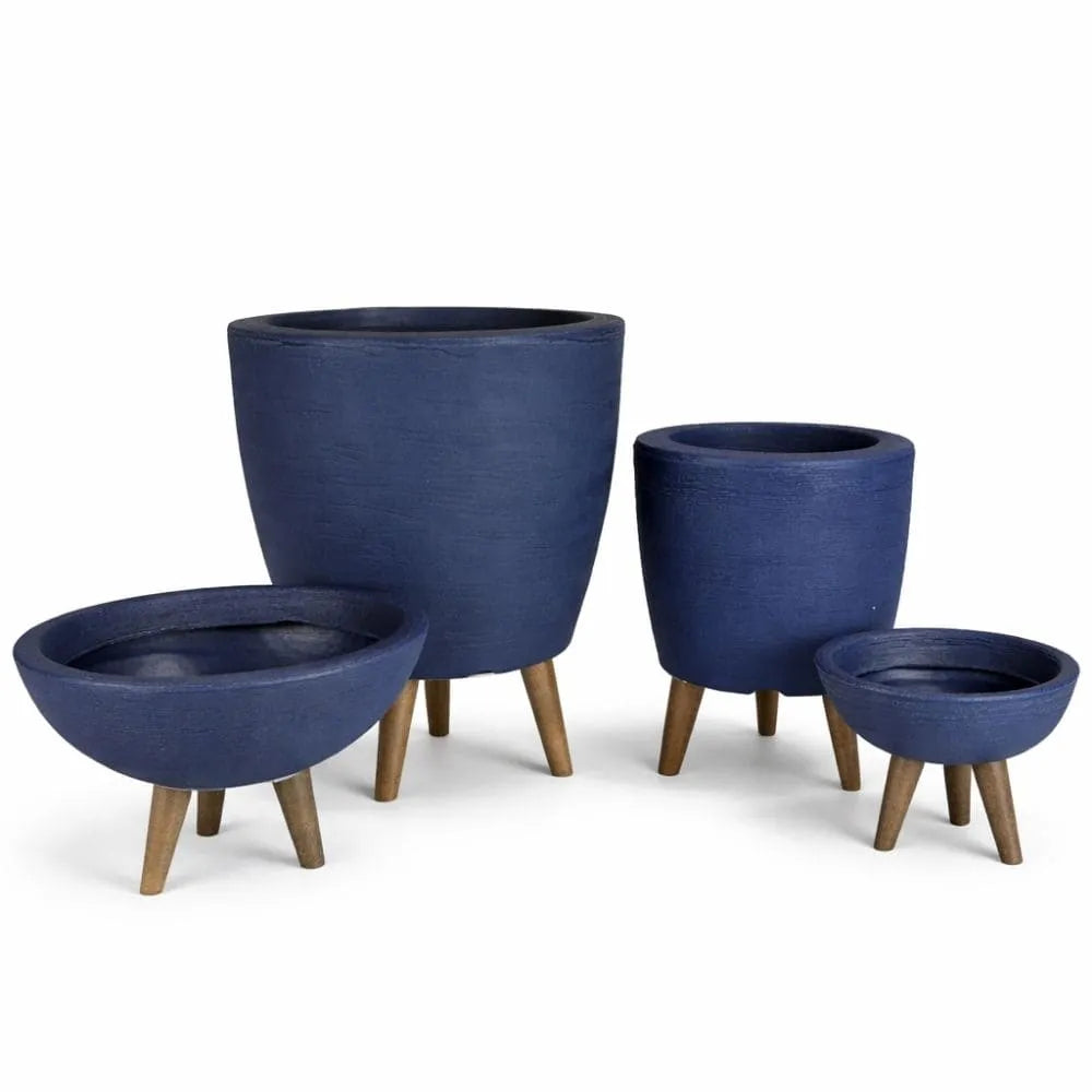 Kit 4 Vasos com Tripé de Madeira