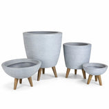 Kit 4 Vasos com Tripé de Madeira